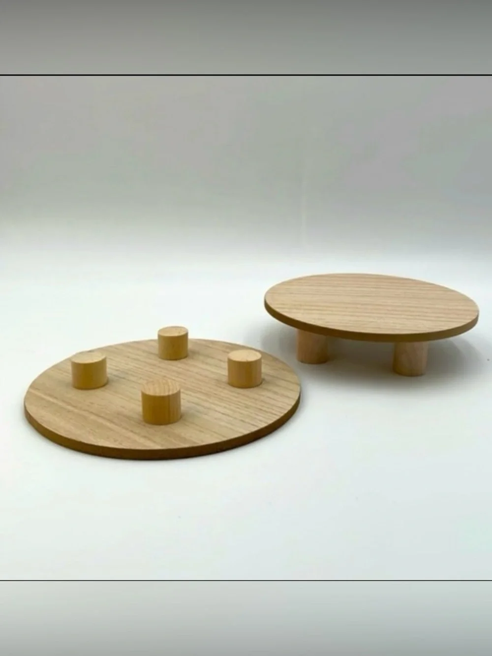 Set of 2 Wood Risers or Displays - NEW - Target Bullseye Great for Decor